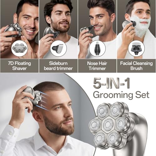 7D Electric Head Shaver for Men