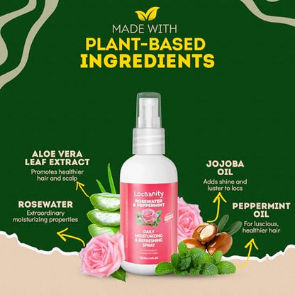 Rosewater Peppermint Loc Moisturizing Spray