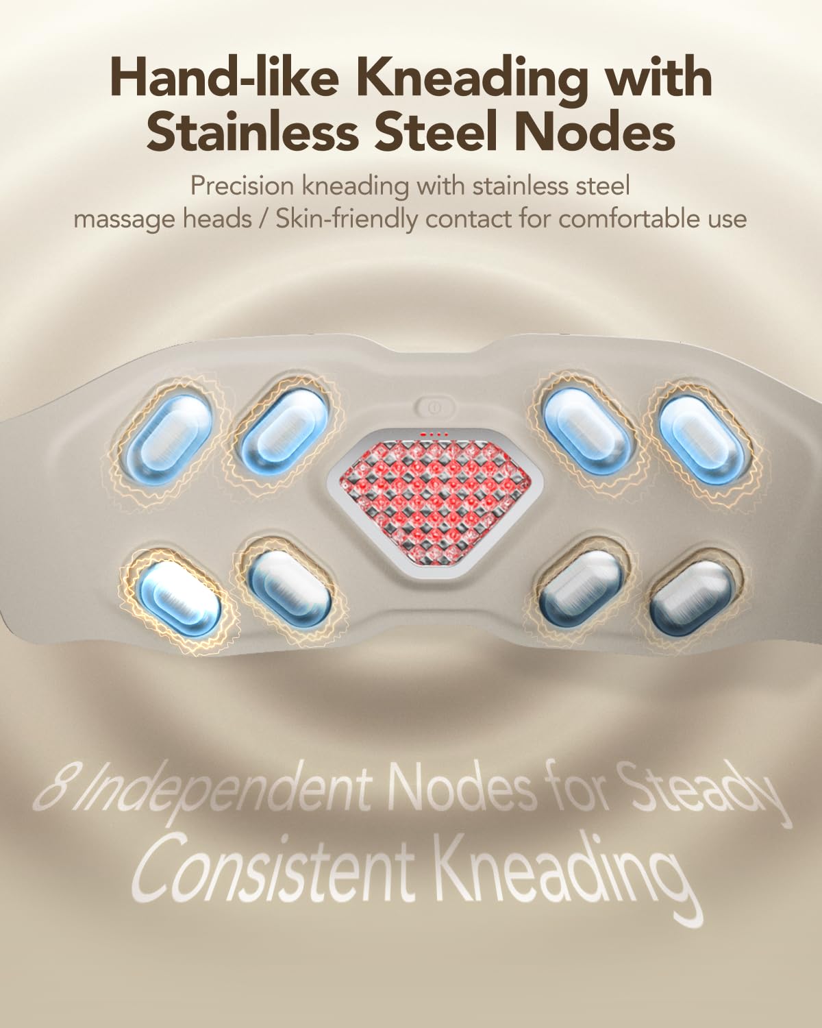 Cordless Lower Back Massager with Heat Therapy