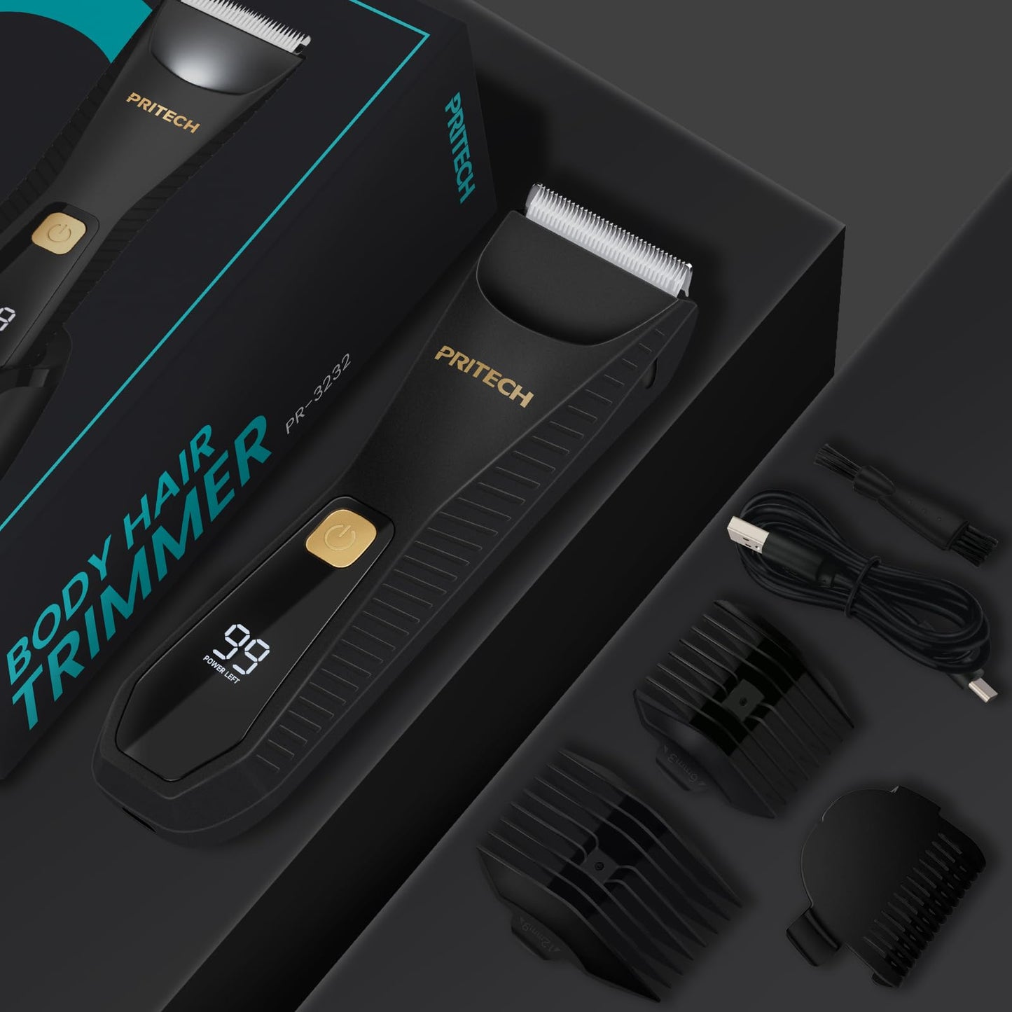 Waterproof Body Hair Trimmer for Men