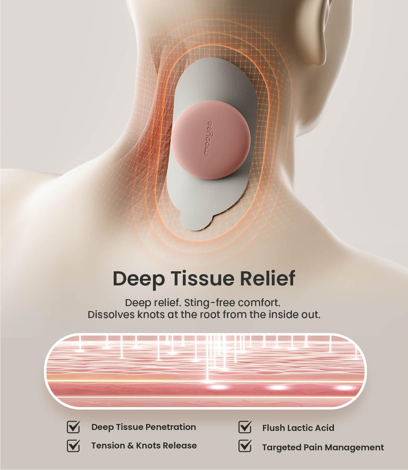 Wireless TENS EMS Muscle Relief Device