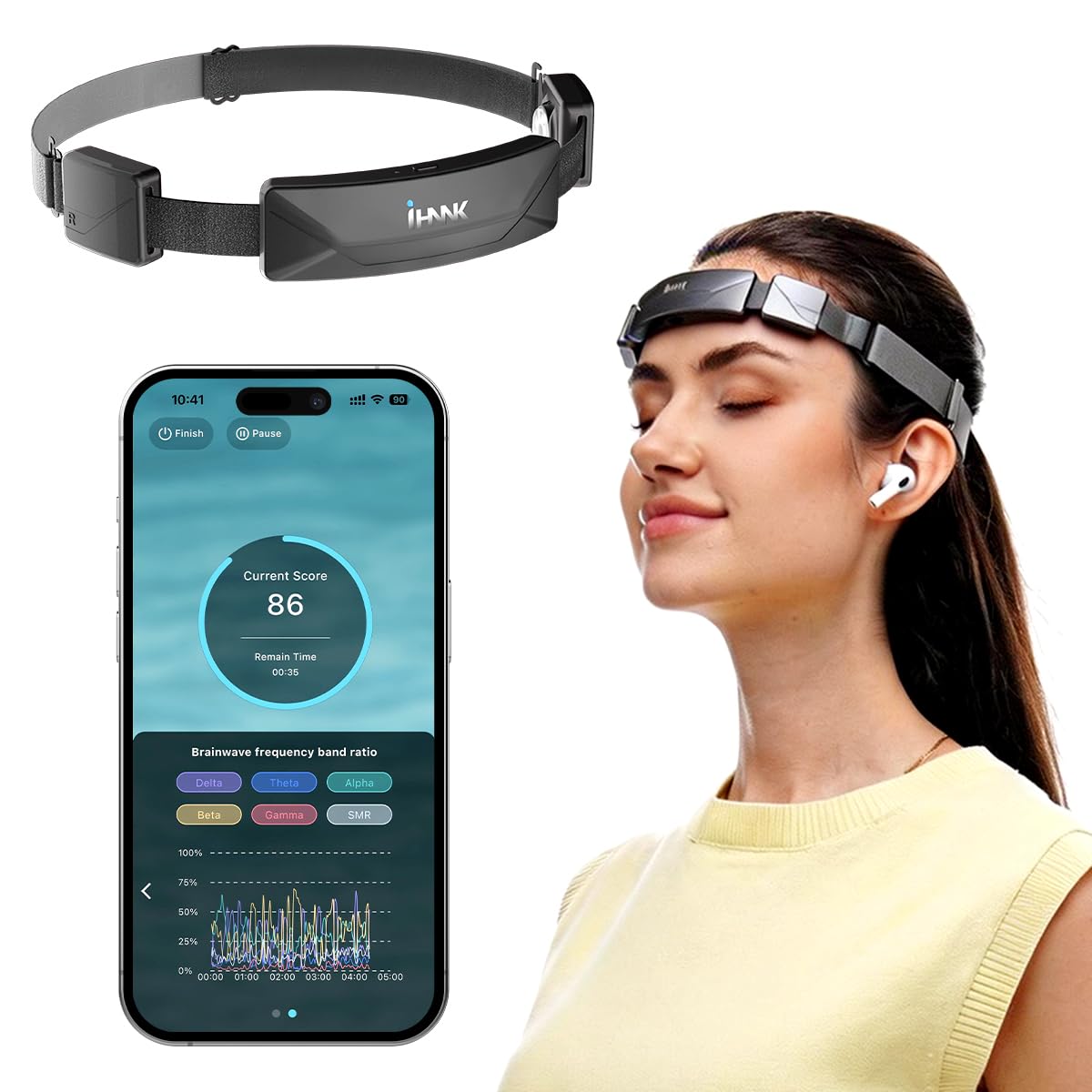 EEG Meditation Headband Brainwave Tracker