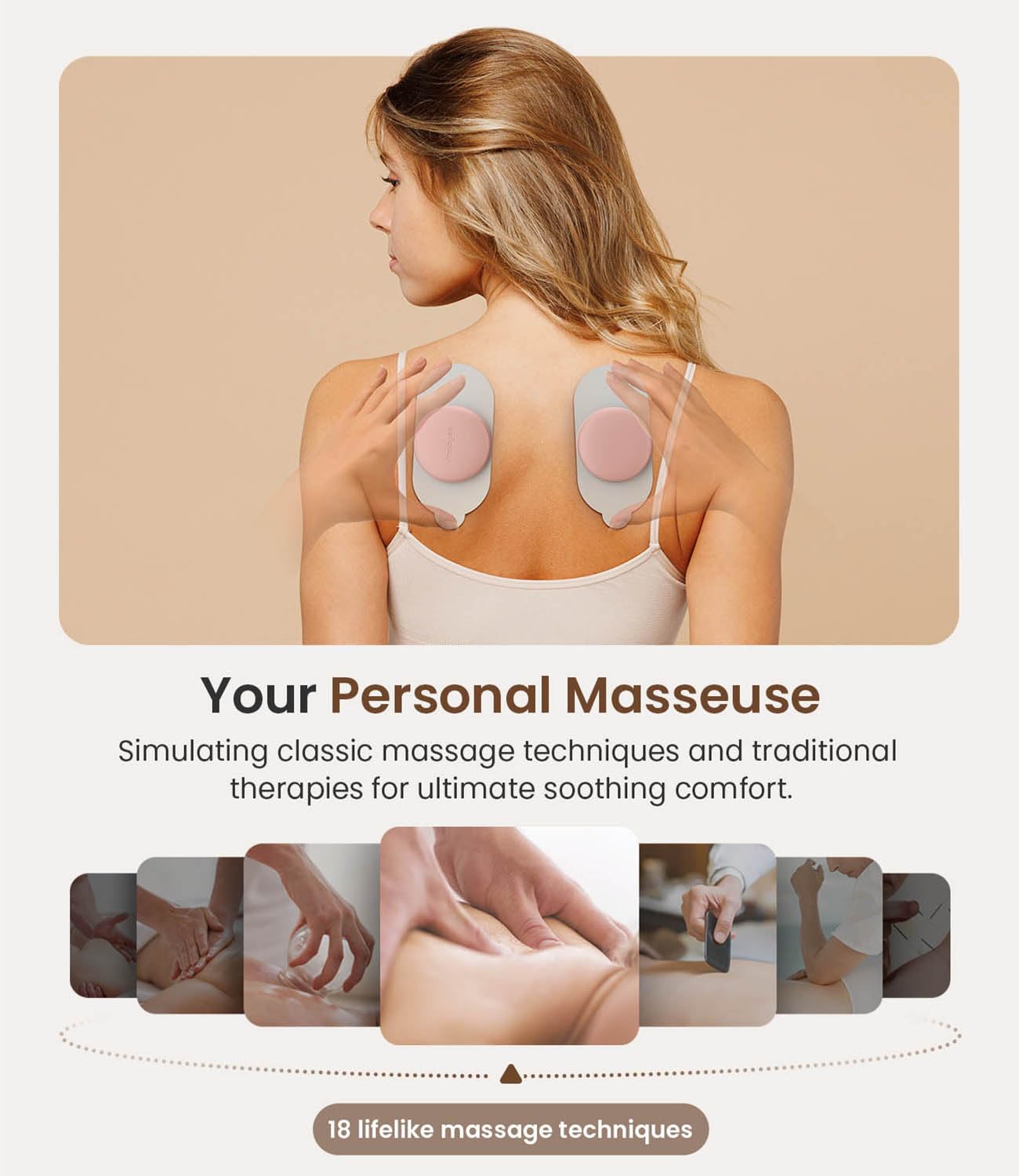 Wireless TENS EMS Muscle Relief Device