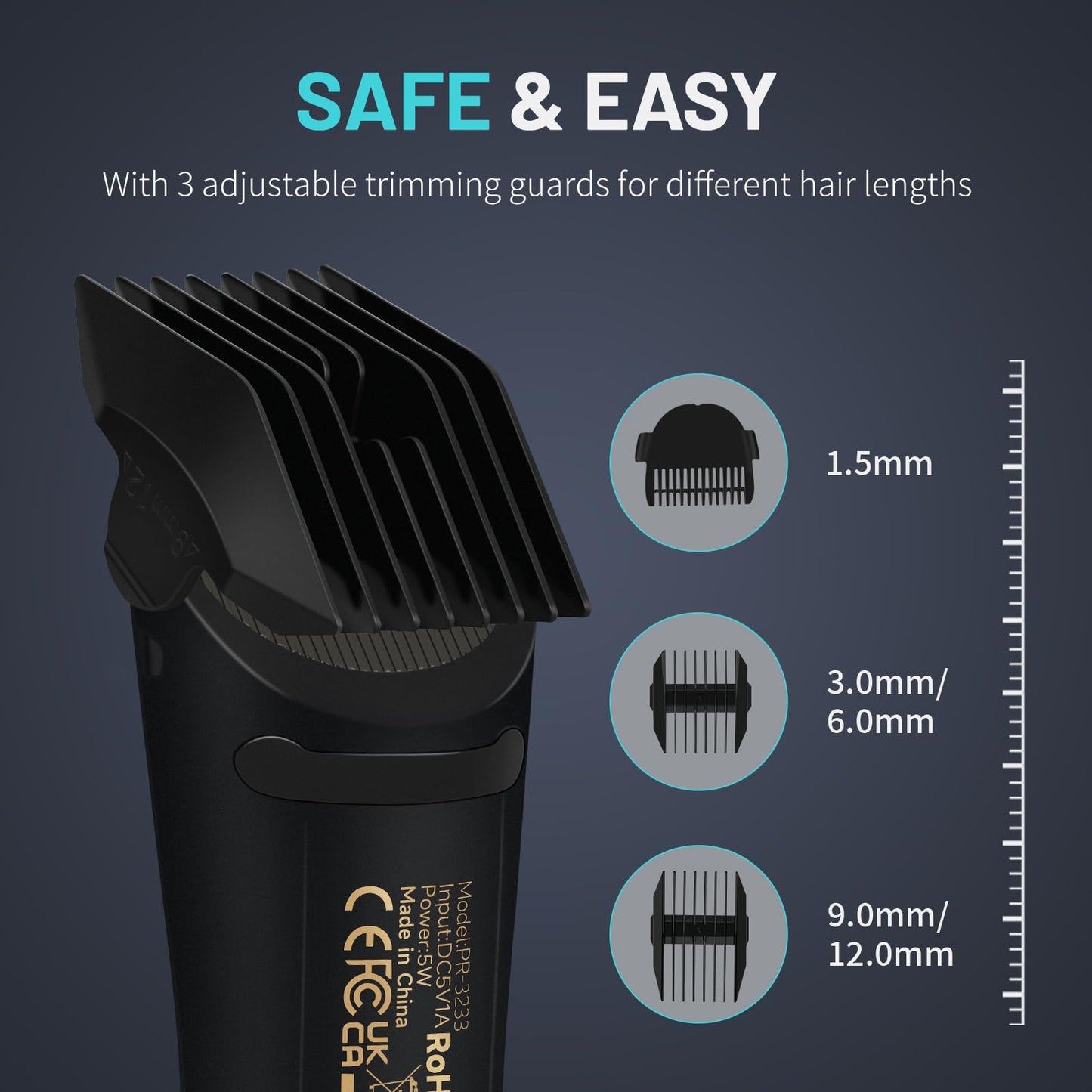 Waterproof Body Hair Trimmer for Men