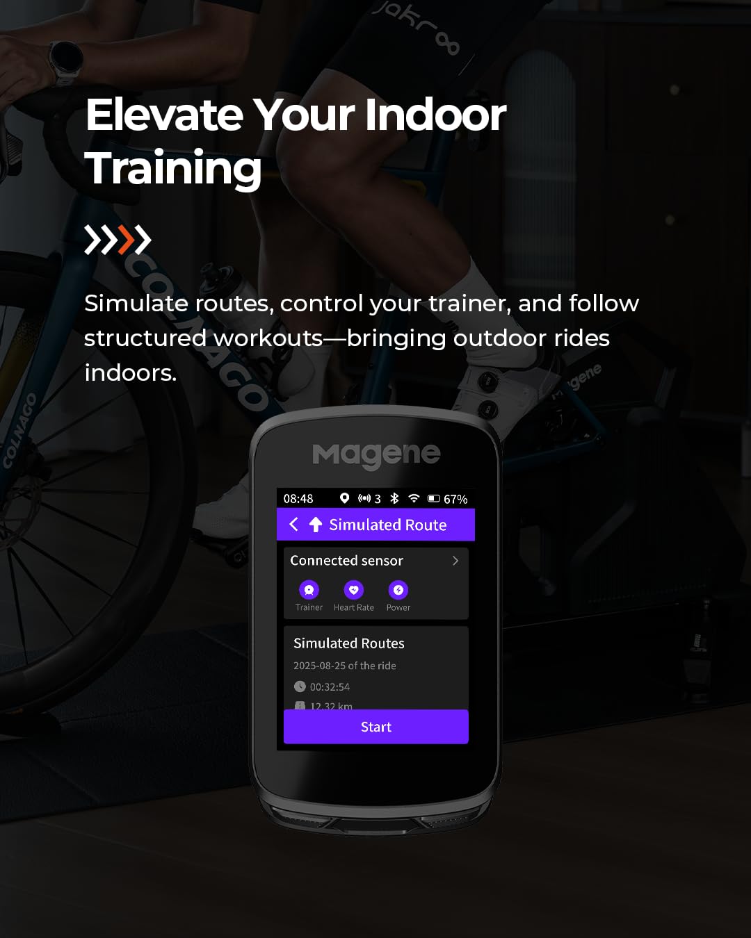 GPS Cycling Computer with Map Navigation