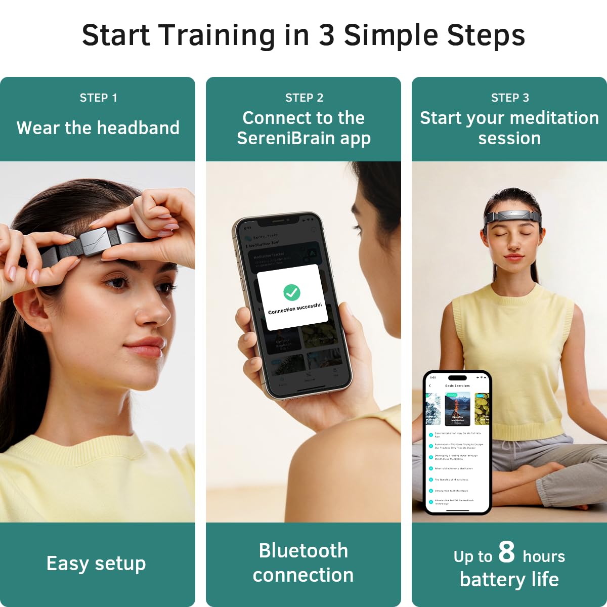 EEG Meditation Headband Brainwave Tracker