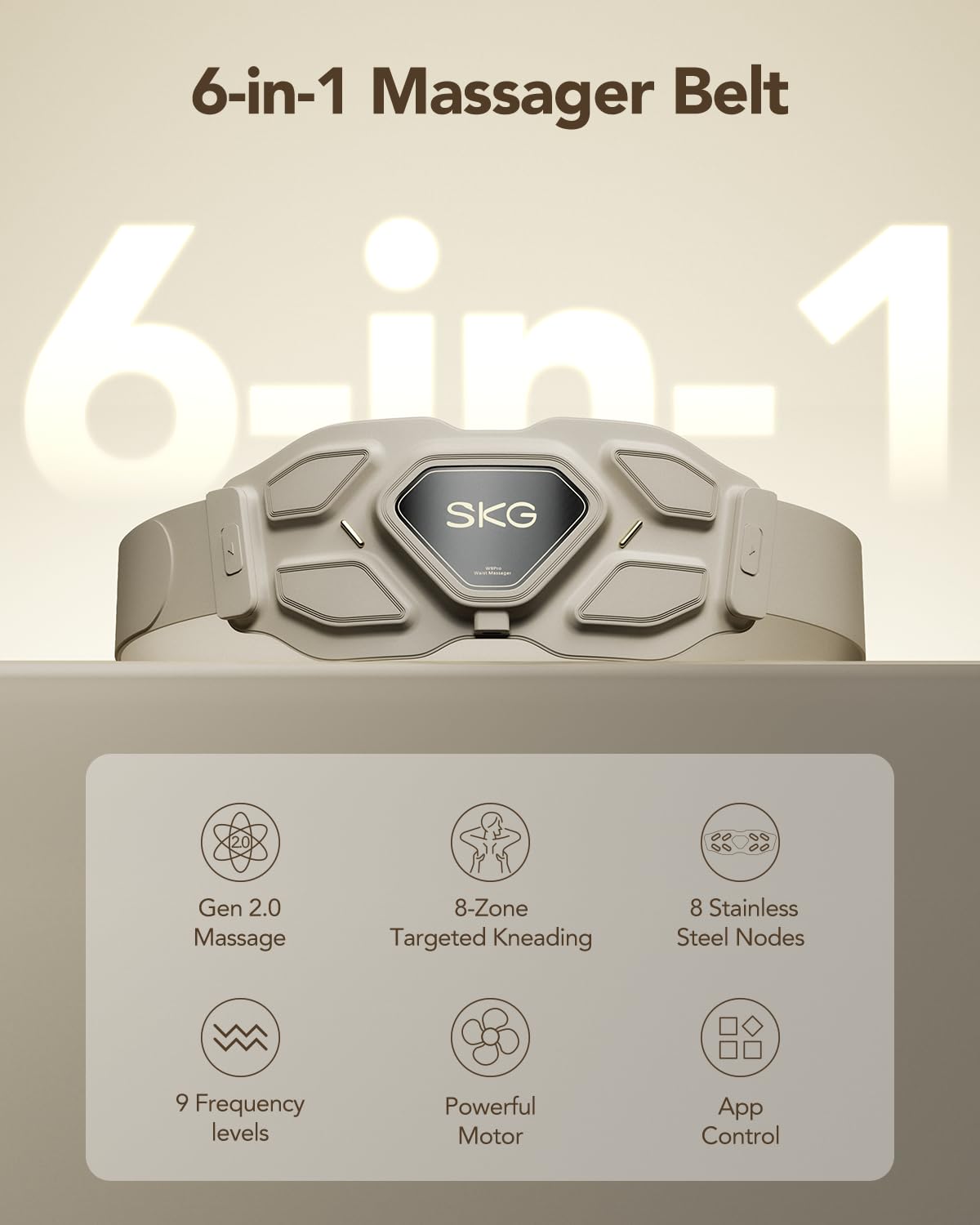 Cordless Lower Back Massager with Heat Therapy