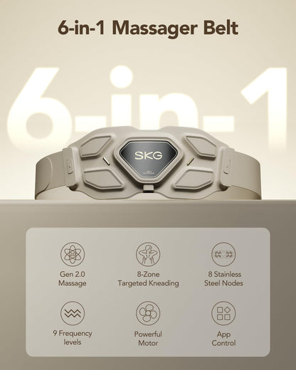Cordless Lower Back Massager with Heat Therapy