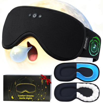 Smart Bluetooth Sleep Mask with Cooling Gel