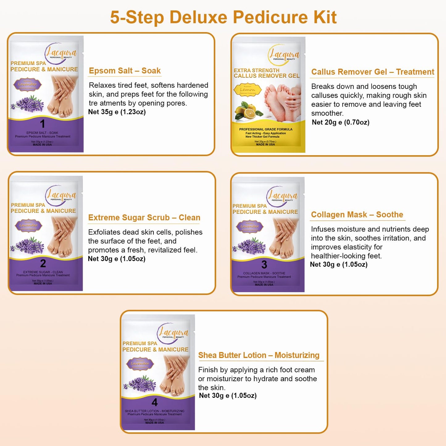 5-Step At Home Pedicure Spa Kit