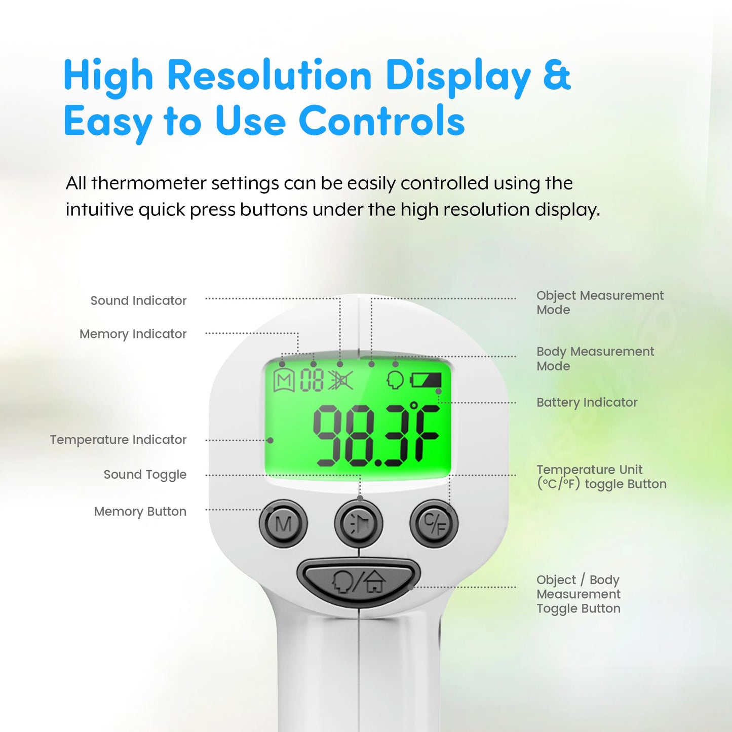 Touchless Infrared Forehead Thermometer