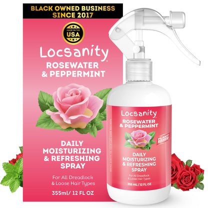 Rosewater Peppermint Loc Moisturizing Spray