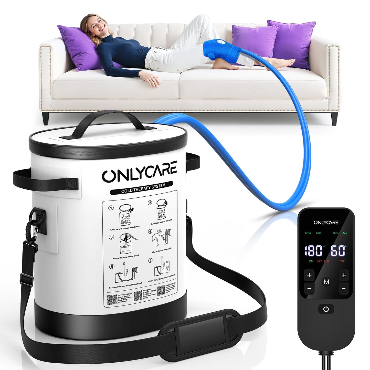 Portable Cold Therapy Machine with Ice Pad