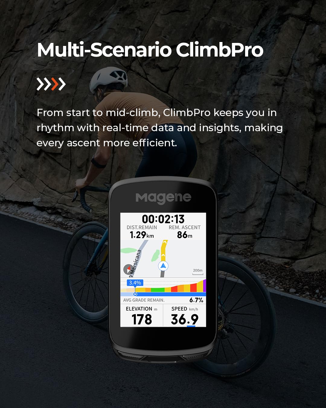GPS Cycling Computer with Map Navigation