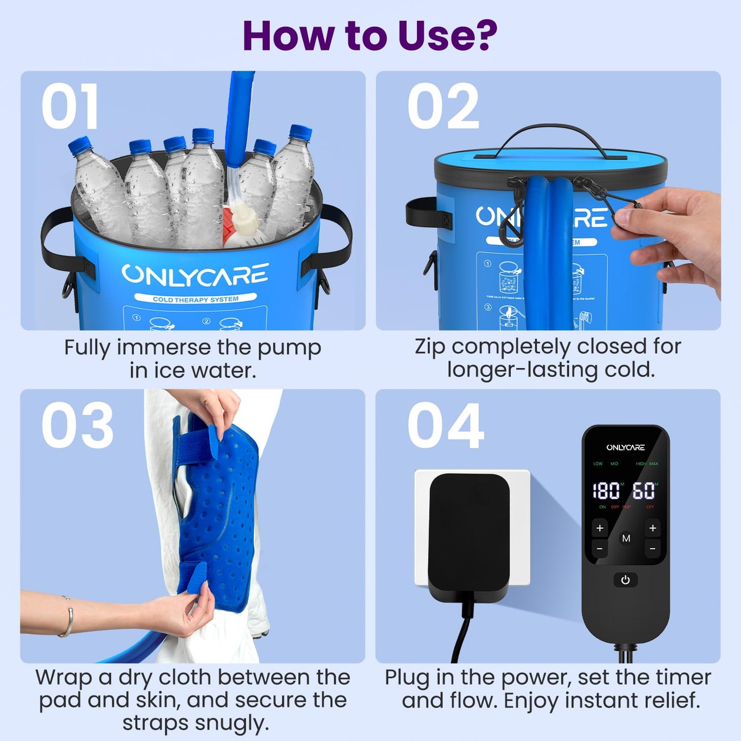 Portable Cold Therapy Machine with Ice Pad