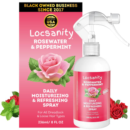Rosewater Peppermint Loc Moisturizing Spray