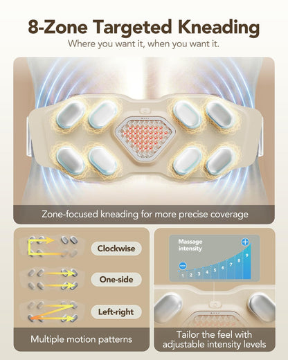 Cordless Lower Back Massager with Heat Therapy