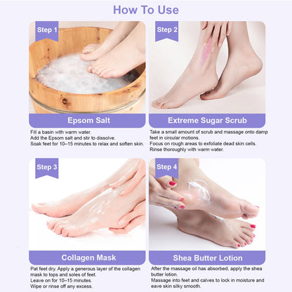 5-Step At Home Pedicure Spa Kit