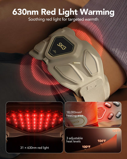 Cordless Lower Back Massager with Heat Therapy