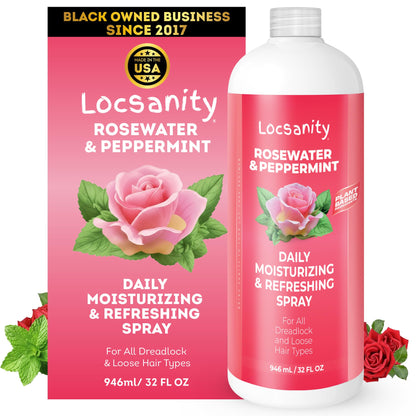 Rosewater Peppermint Loc Moisturizing Spray