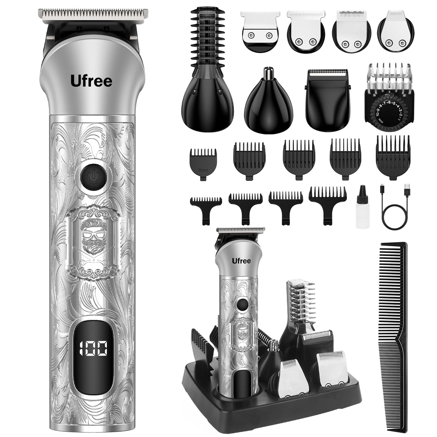 Cordless Beard Trimmer Grooming Kit