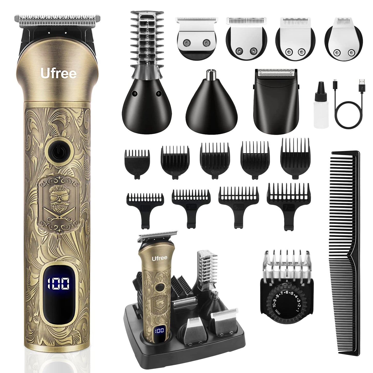 Cordless Beard Trimmer Grooming Kit