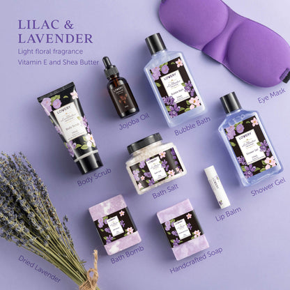 Lavender Spa Gift Basket Self Care Set
