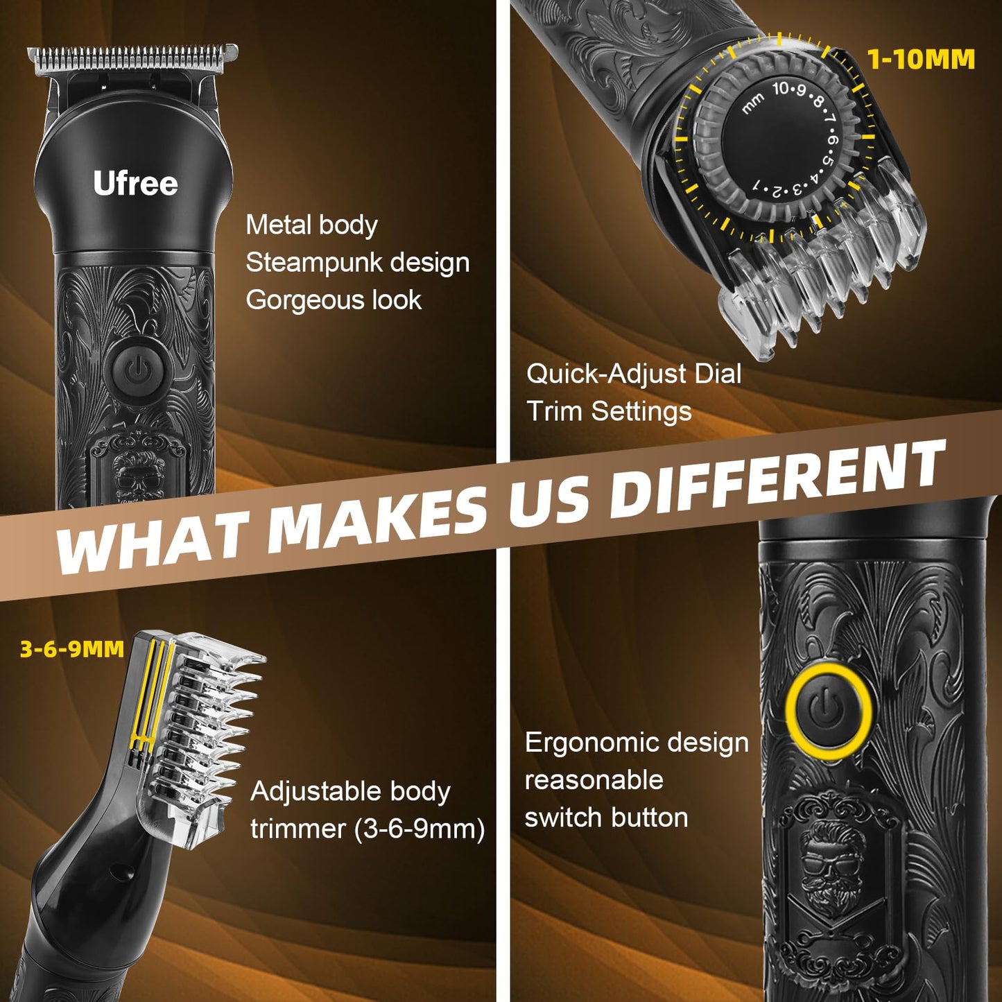 Cordless Beard Trimmer Grooming Kit