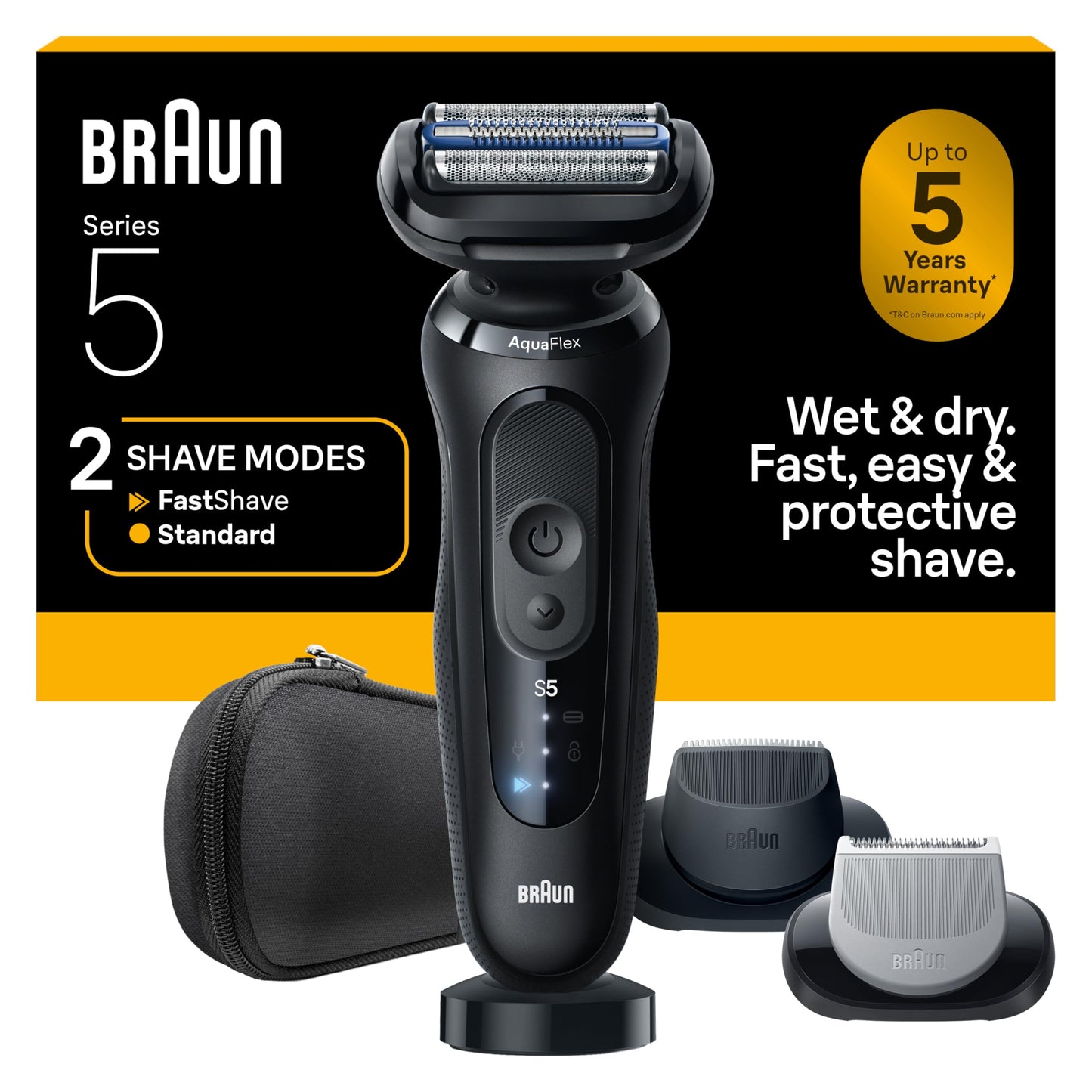 Wet Dry Electric Shaver with Attachments