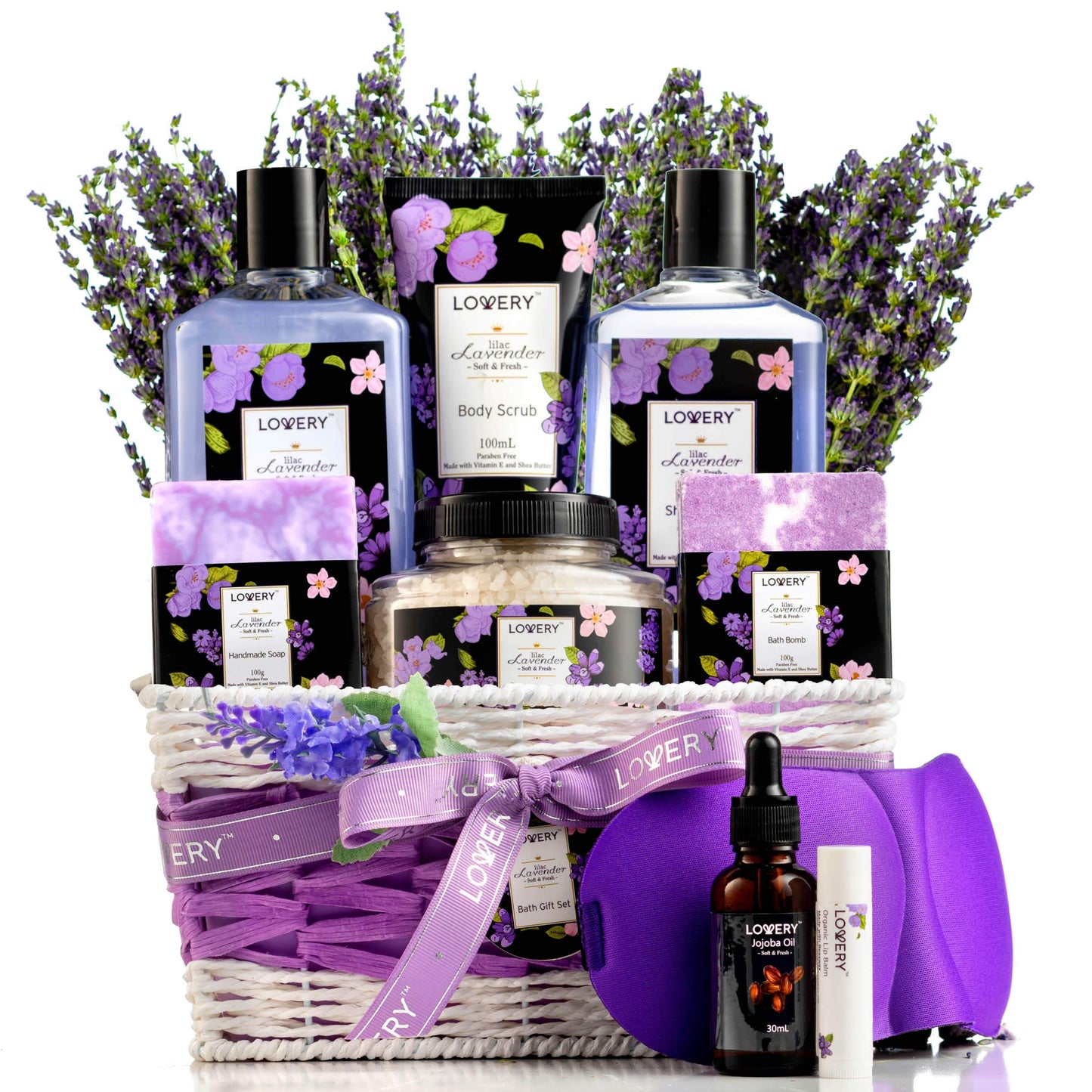 Lavender Spa Gift Basket Self Care Set